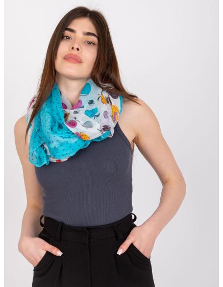 Dámská šála s potiskem JAKE modrobílá 