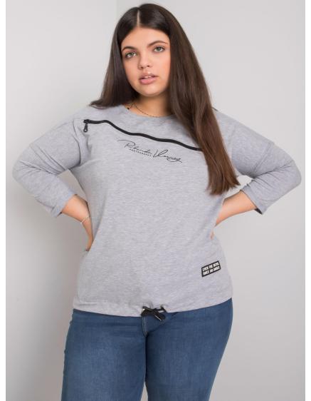 Női plus size blúz NOVA szürke