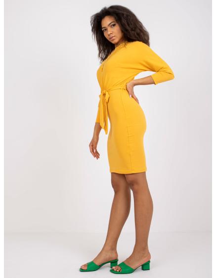 Női ruha csipkével Toronto RUE PARIS világos narancssárga