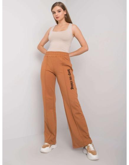 Női egyenes szárú melegítőnadrág DENNISE világosbarna