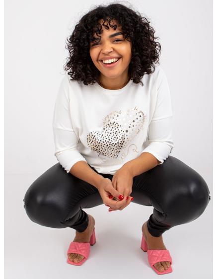 Női plus size blúz EDITH ekrü színű