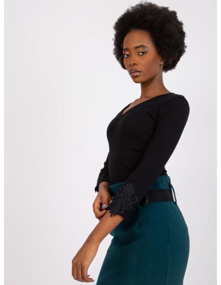 Dámská halenka proužkovaná Alissia RUE PARIS černá 