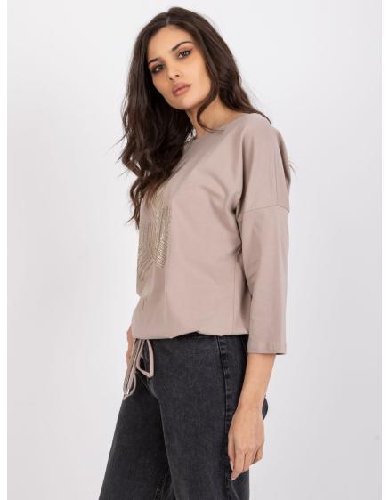 Női hétköznapi blúz CLAUDIA sötét bézs