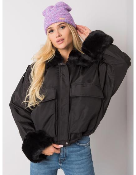 Női pompomos sapka melange Andy RUE PARIS lila