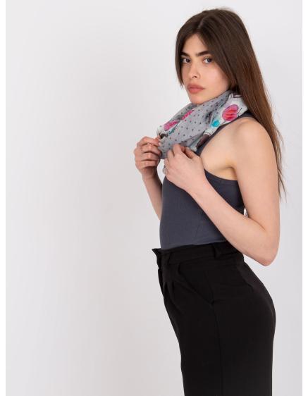 Dámska šatka s potlačou BILLY biela a sivá