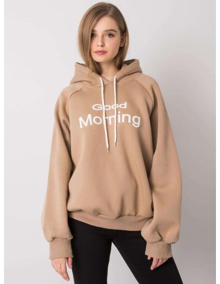 Dámská mikina s kapucí oversize ALICE tmavě béžová 