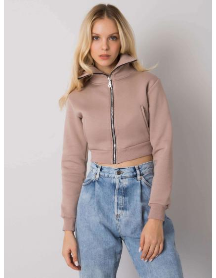Dámská mikin krátká Ann RUE PARIS tmavě béžová 
