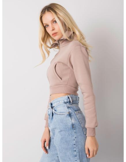 Dámská mikin krátká Ann RUE PARIS tmavě béžová 