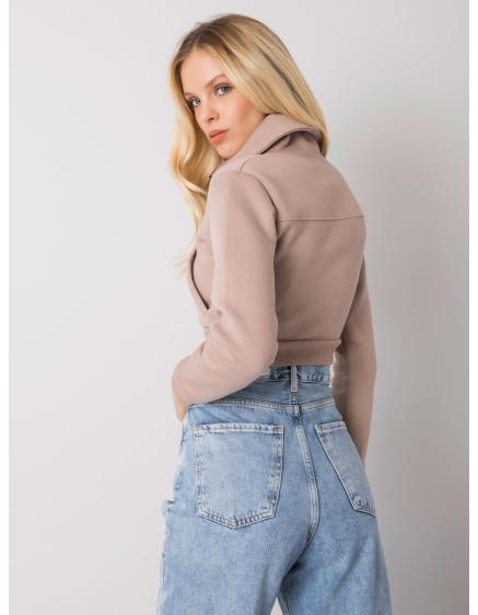 Dámská mikin krátká Ann RUE PARIS tmavě béžová 