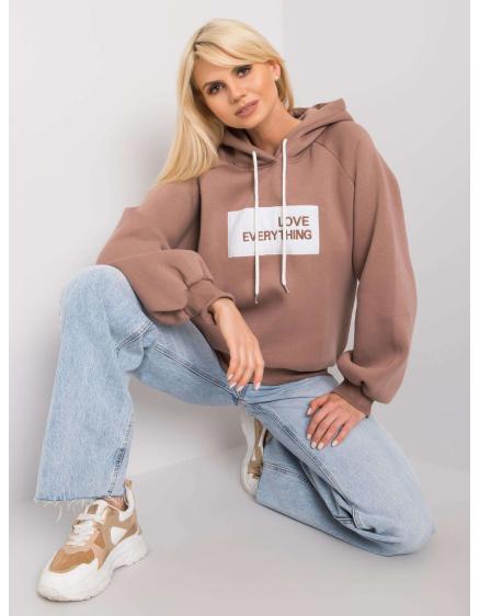 Női szigetelt kapucnis pulóver DINA világosbarna