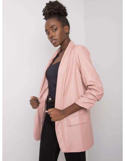 Dámska bunda z ekokože SHANE ružová