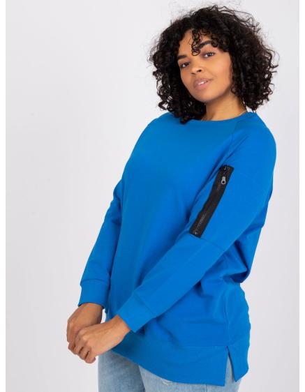 Női plus size pamut tunika PARMA sötétkék