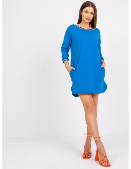 Női hátul kivágott ruha Nova RUE PARIS tengerészkék