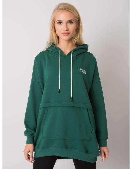 Dámská mikina EDNA tmavě zelená 