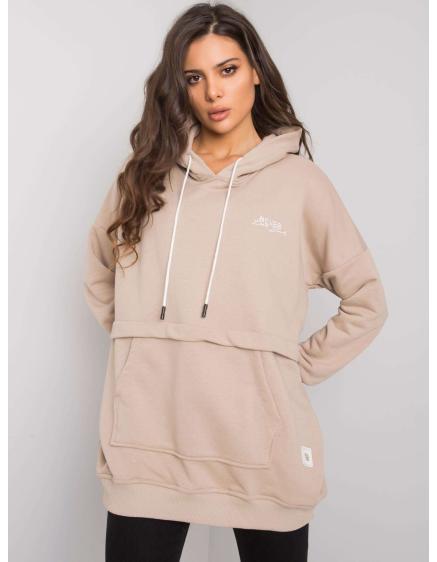 Dámská mikina s kapucí EDNA béžová 