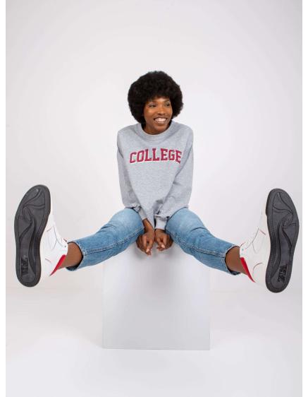 Női melange oversize pulóver JESSICA szürke