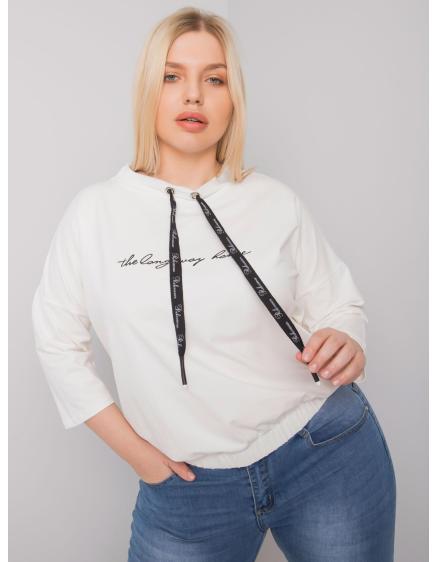 Plus size blúz nyomtatott PERRY ekrü színű blúz