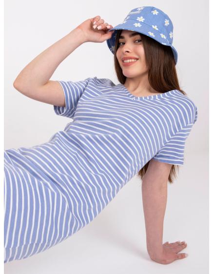 Női csíkos miniruha STITCH & SOUL világoskék