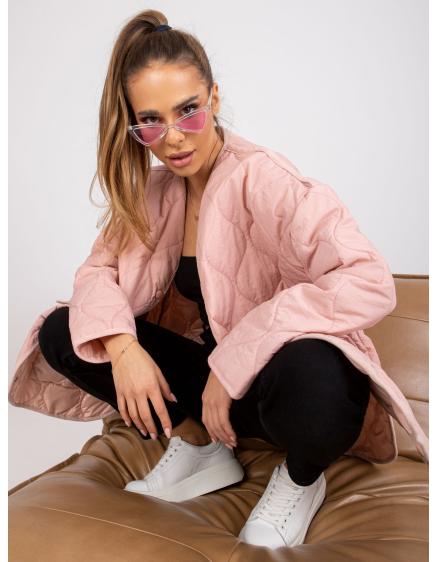 Női steppelt kabát kapucni nélkül Callie RUE PARIS rózsaszín RUE PARIS rózsaszín