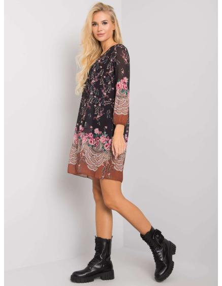 Dámske vzorované šaty Tristana OCH BELLA black