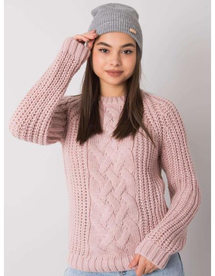 Női kötött sapka RUE PARIS szürke