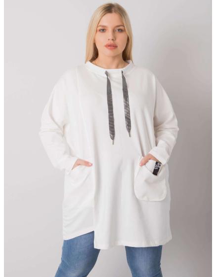 Női plus size pamut tunika REDMOND ekrü színben