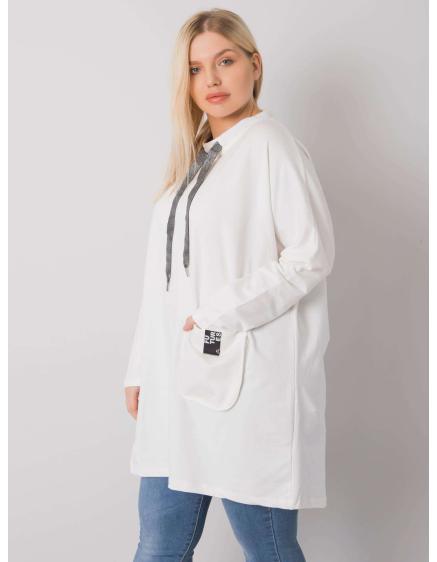 Női plus size pamut tunika REDMOND ekrü színben