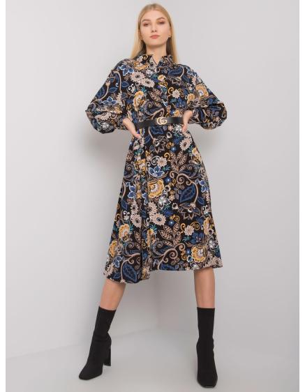 Női nyomtatott ruha AYDAN fekete