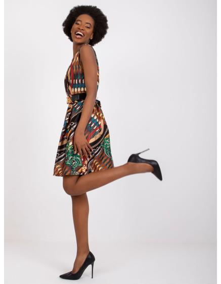 Női mintás ruha ALTA fekete