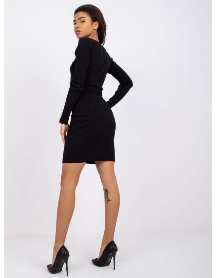 Dámské šaty ruhované Barletta RUE PARIS černé p