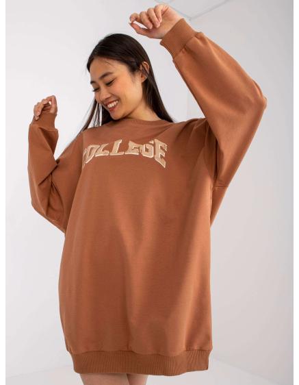 Női hosszú pulóver JESSICA világosbarna