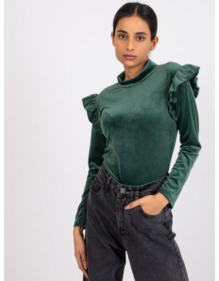 Dámská halenka s volánky EUGENIE zelená