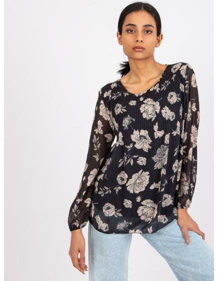 Dámska blúzka LIANA čierno-béžová