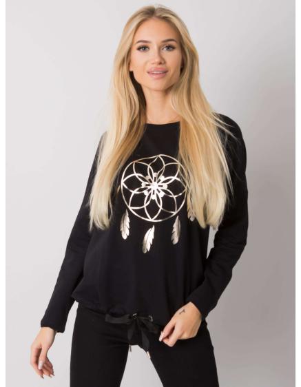 Női nyomtatott blúz Jackson RUE PARIS fekete