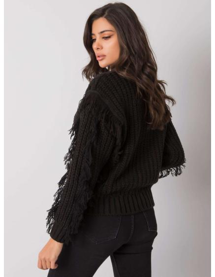 Női kockás pulóver Oregon RUE PARIS fekete