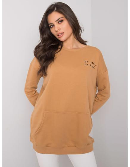 Női kenguru pulóver Amalfi RUE PARIS barna