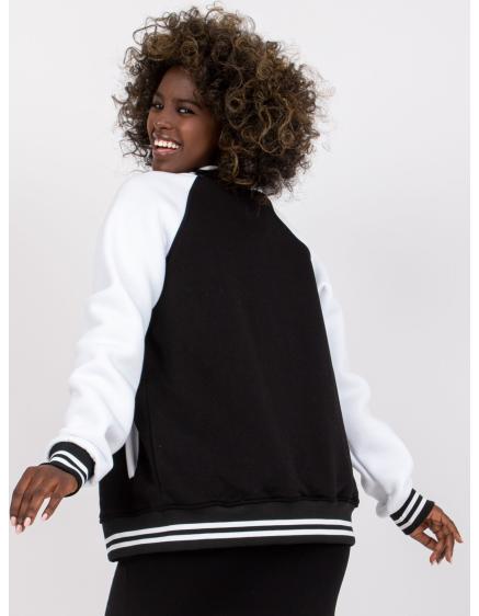 Női bomber pulóver Porto RUE PARIS fekete és fehér