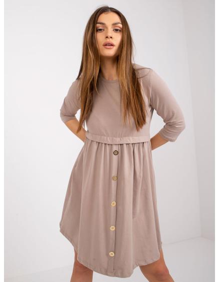 Női Emiliana ruha RUE PARIS sötét bézs RUE PARIS sötét bézs