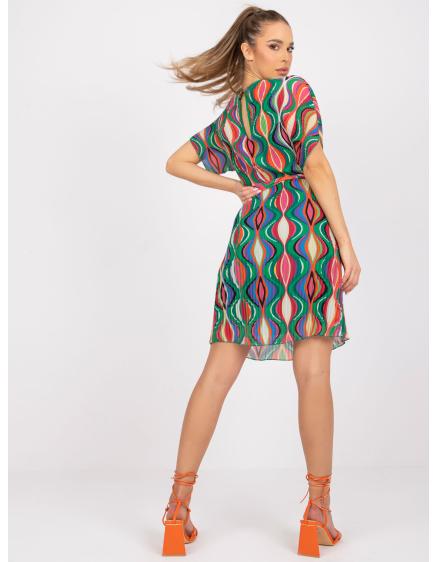 Női pliszírozott mini ruha MARIANNE zöld