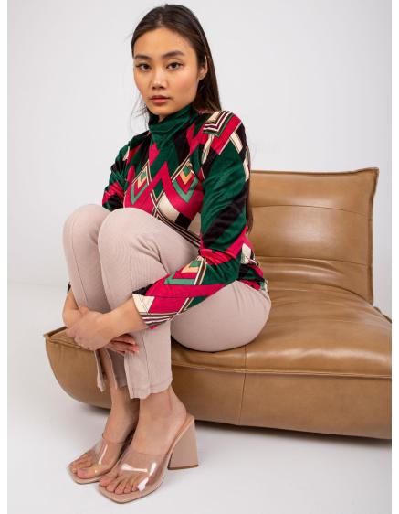 Dámska blúzka s dlhým rukávom BILOXI fuchsiovo zelená