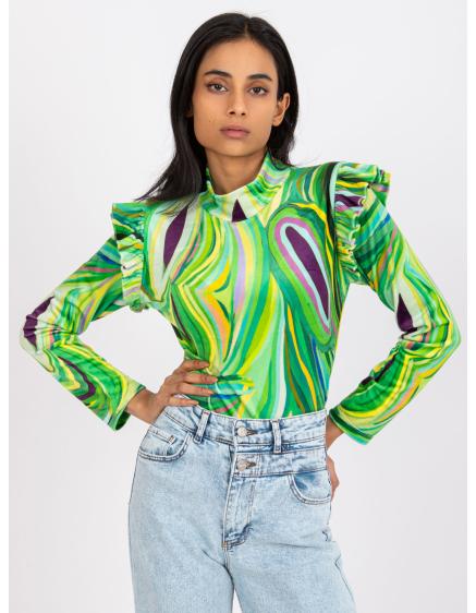 Női fodros blúz LINA zöld