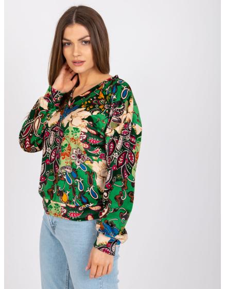 Női blúz RUBY nyomtatással zöld