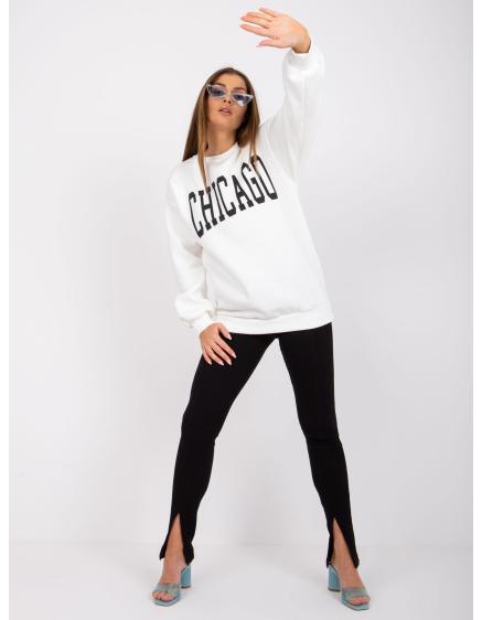 Női pulóver MADEIRA felirattal, fehér