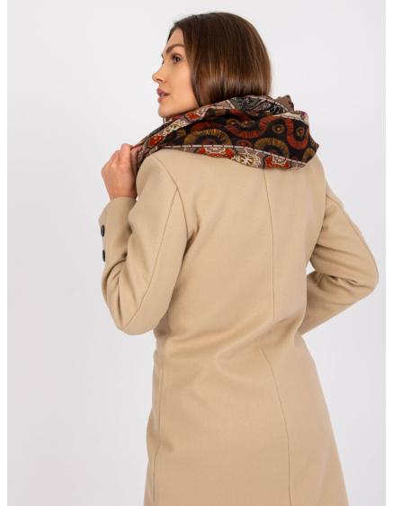 Női nyomtatott sál JOHNA sötét bézs