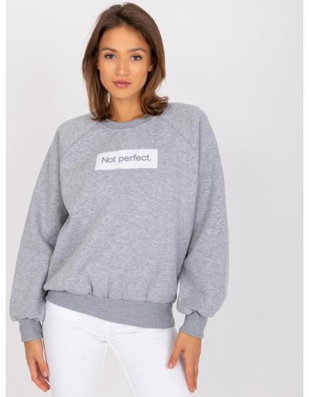 Dámská mikina s kapucí melanžová TRACY šedá  