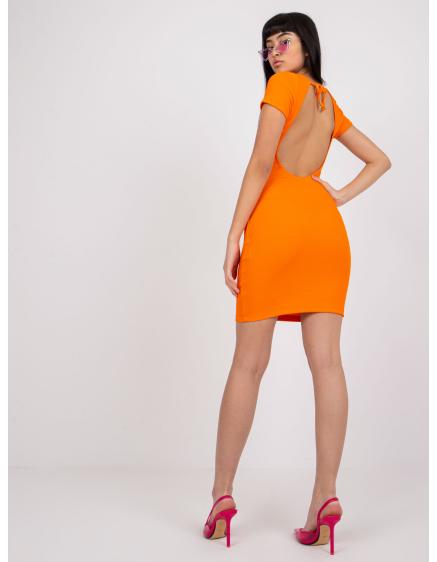 Női rövid ujjú ruha Nora RUE PARIS narancssárga RUE PARIS narancs