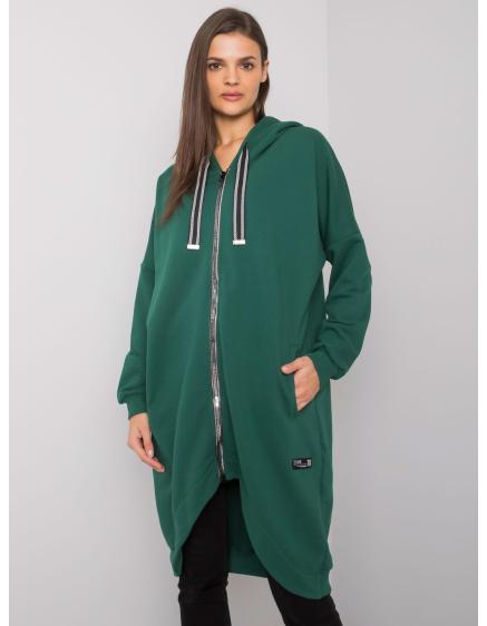 Női kapucnis pulóver JASSALINA sötétzöld