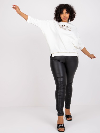 Női plus size blúz CORDELIA ekrü színben