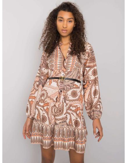 Női nyomtatott ruha MILAH bézs