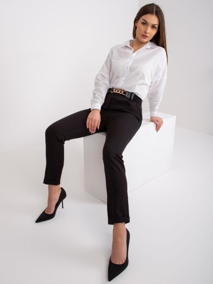 Dámske elegantné nohavice s opaskom SEVILLE black